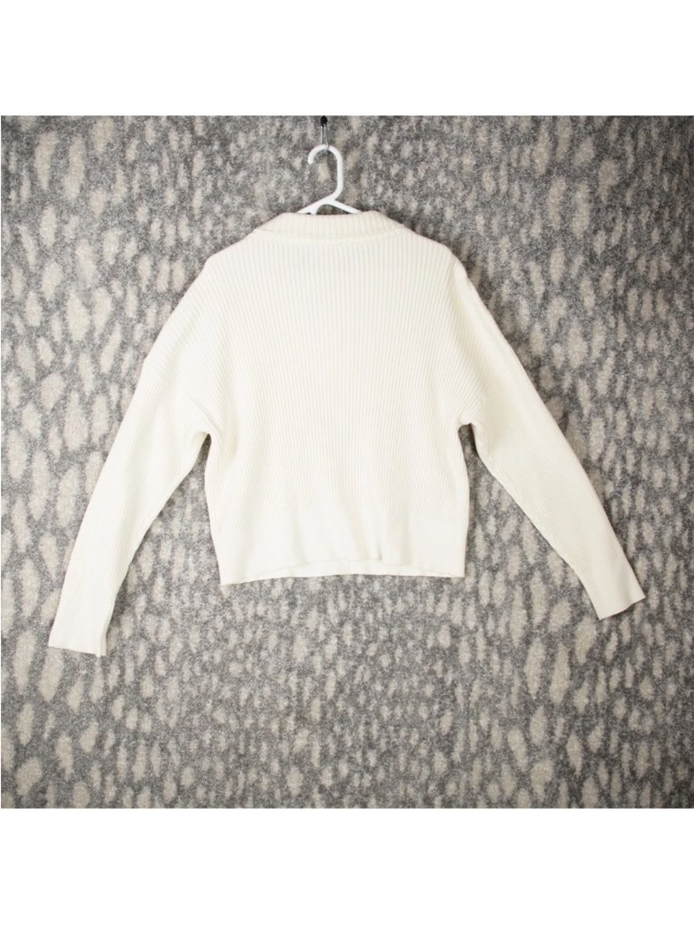 Varley Janie Ribbed Half Zip Knit Sweater women Sz X-Large Ivory STY# VAR01701 - Picture 3 of 10